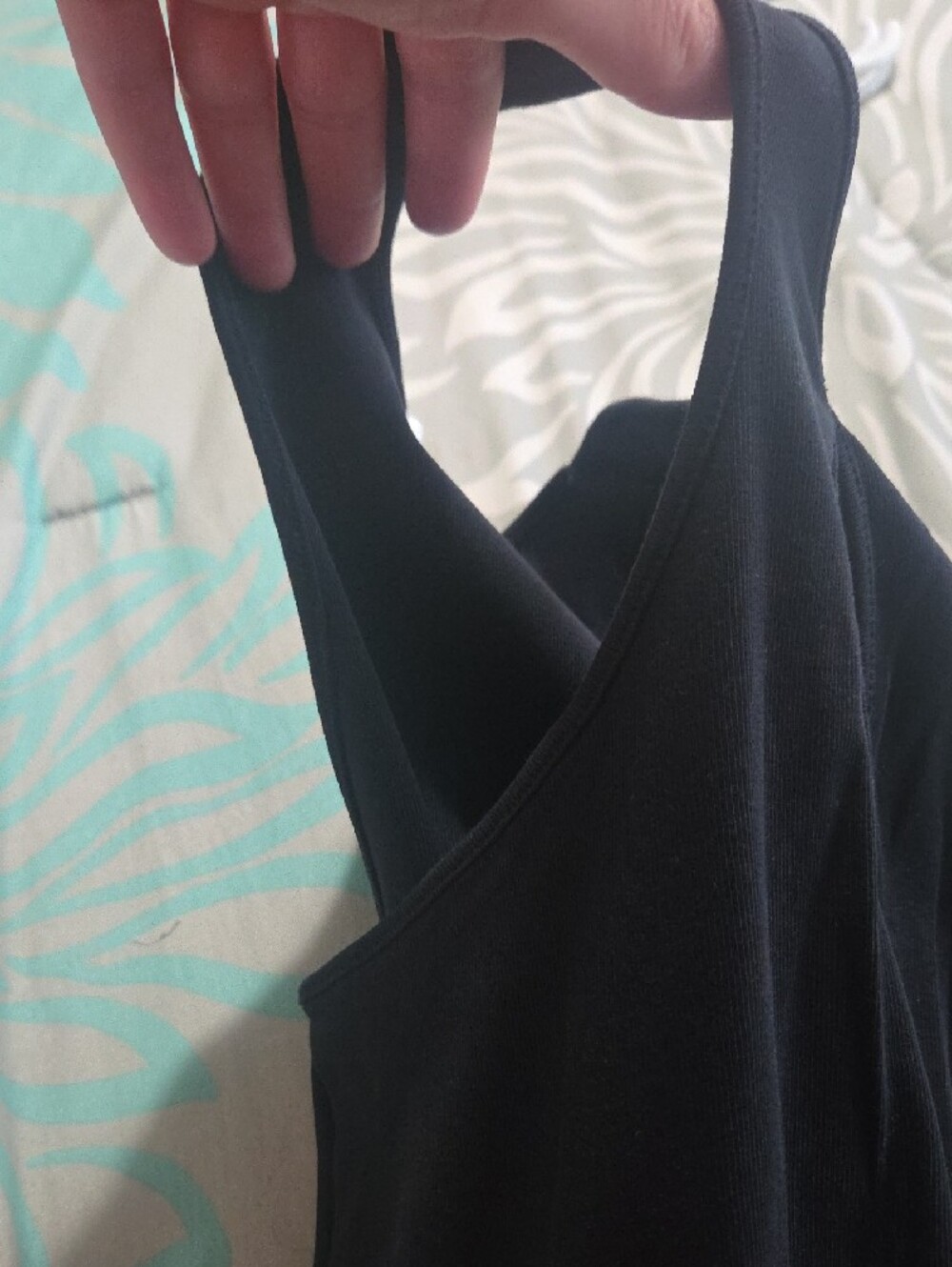 Zara Black Racerback Tank with Front Keyhole - Picture 4 of 6